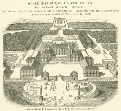 Vue du château de Versailles sous Louis XIII - French School