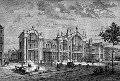 Vue extérieure de la Gare du Nord à Paris, construite par l