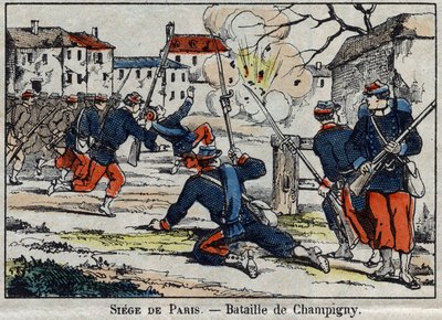 Guerre de 1870 entre la France et la Prusse : la bataille de Champigny ou la bataille de Villiers du 30/11 au 02/12/1870 - French School