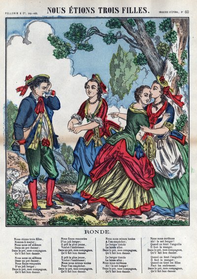 Nous étions trois filles. Trois filles jouant avec un berger et le mettant mal à l