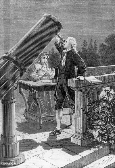 William Herschel (1738-1822) découvre la planète Uranus - French School