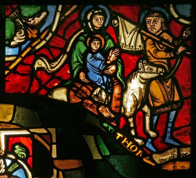 Trésor de la fenêtre - La fuite en Égypte - French School