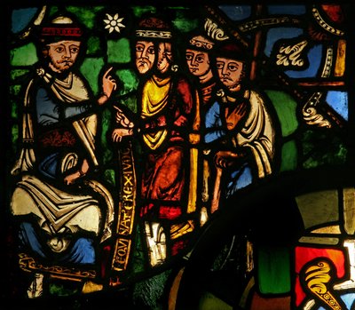 Trésor de la fenêtre - Les mages avec Hérode - French School