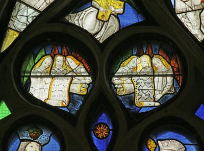 Vitrail représentant une chorale d