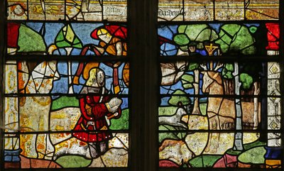 Saint Hubert et le cerf - French School