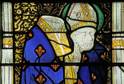 Vitrail représentant Saint Denis, c.1460 - French School