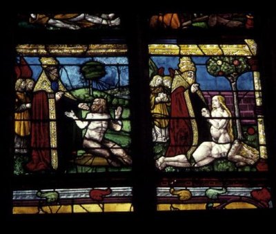 Vitrail représentant la Création d