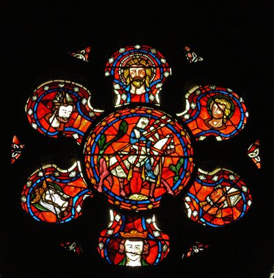 Fenêtre n3 représentant Saint Georges - French School