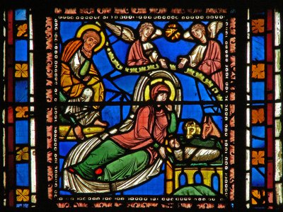 Fenêtre s2-C représentant la Nativité - French School