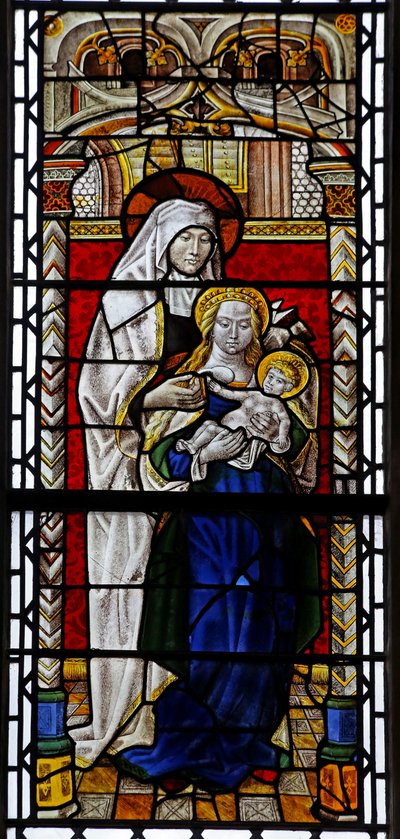 Fenêtre s3 représentant Sainte Anne avec la Vierge et l