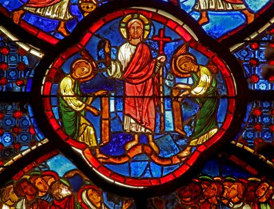 Fenêtre w0 représentant le Christ en Gloire - French School