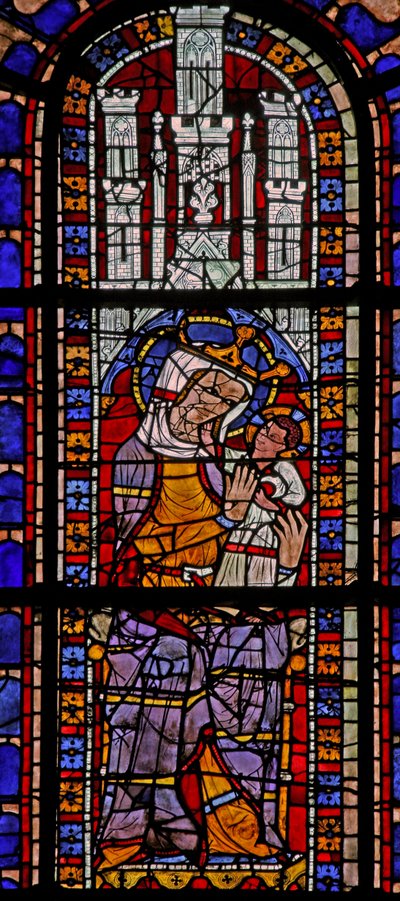 Fenêtre w101 représentant la Vierge et l