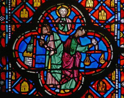 Ézéchiel coupe ses cheveux et les divise en les pesant - French School