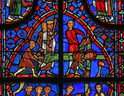 Fenêtre w11 représentant Saint André détaché de la croix - French School