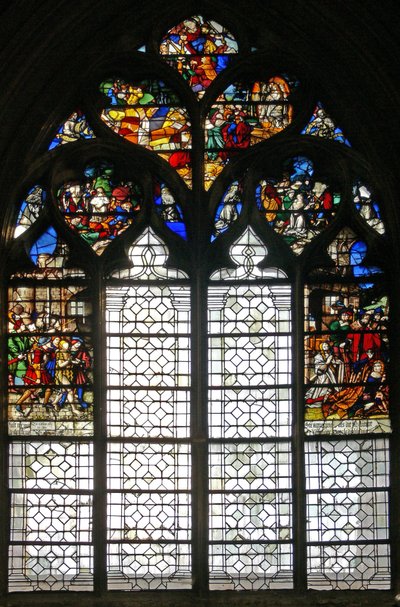 Saint Michel et la vie de Sainte Agnès - French School