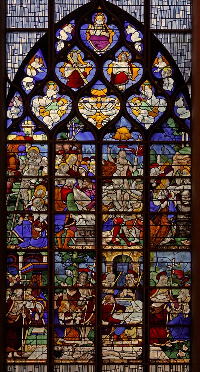 Fenêtre w12 représentant des scènes de la Vie du Christ après la Crucifixion - French School