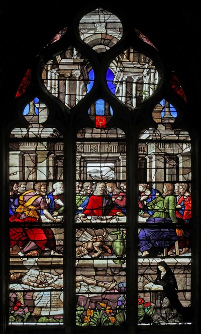 Fenêtre w12 représentant la Cène - French School
