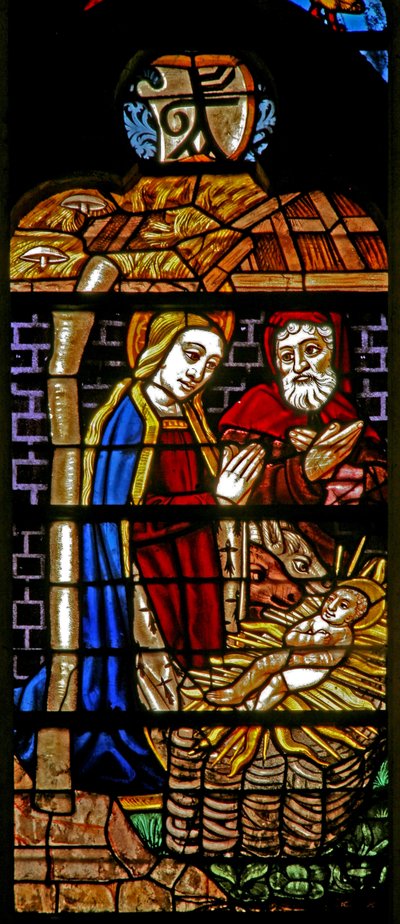 Fenêtre w132 représentant la Nativité - French School