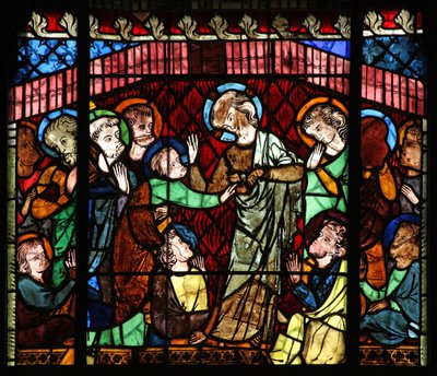 Fenêtre w14 représentant Saint Thomas le douteur - French School