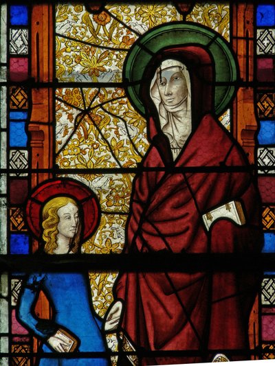Fenêtre w17 représentant Sainte Anne et la Vierge Marie - French School