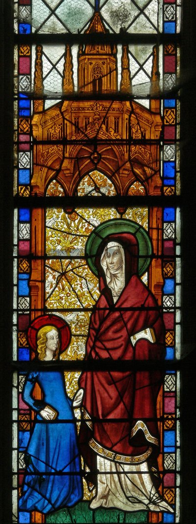 Fenêtre w17 représentant Sainte Anne et la Vierge Marie - French School