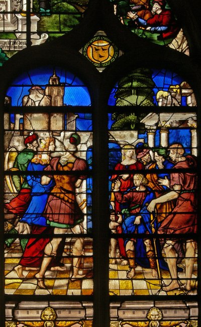 Fenêtre w17 représentant le Jugement de Salomon - French School