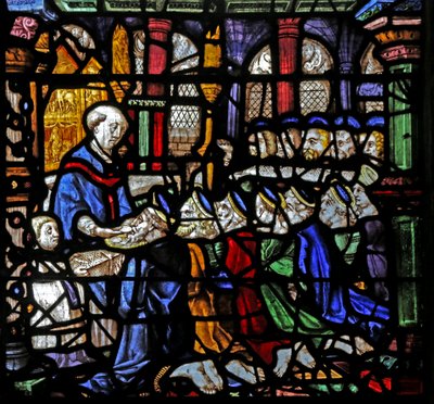 Fenêtre w1 - La Confrérie du Saint-Sacrement prend la Communion - French School