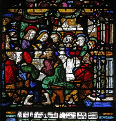 Fenêtre w1 - La Cène - French School