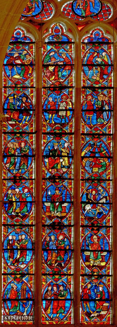 Vitrail w201 représentant Saint Maurice - French School