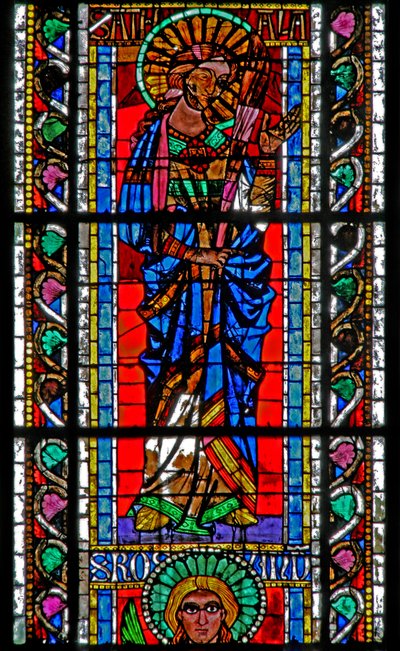 Fenêtre w202 représentant Sainte Attale - French School