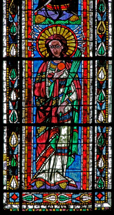 Fenêtre w202 représentant Sainte Barbe - French School