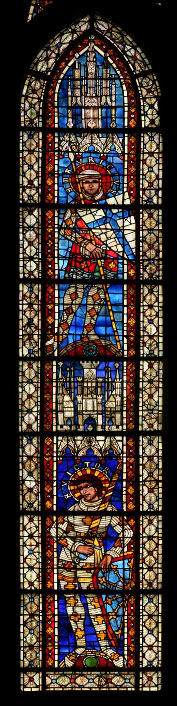 Fenêtre w203 représentant Saint Maurice et Saint Victor - French School