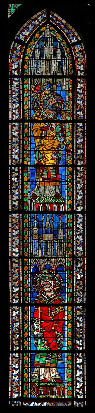 Fenêtre w205 représentant Saint Abrogastius et Saint Solarius - French School