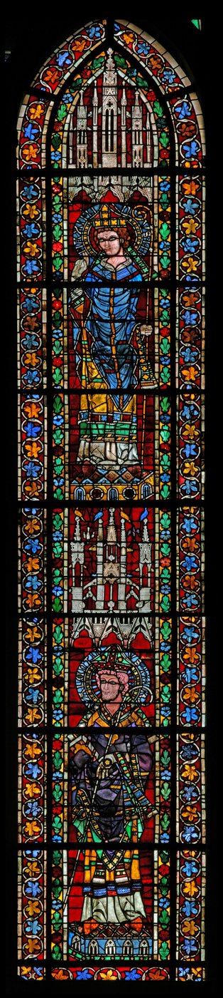 Fenêtre w205 représentant Saint Maximin et Saint Valentius - French School