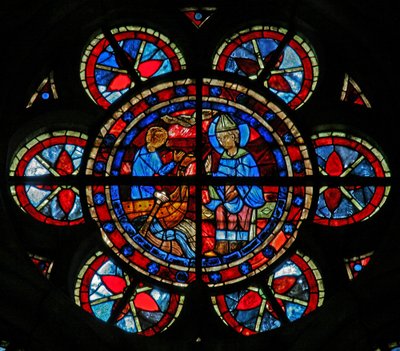 Saint Nicolas bénissant un rameur - French School