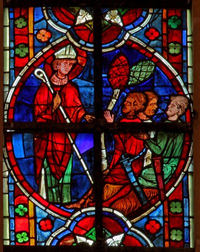 Légende de Saint Nicolas : il confronte des voleurs - French School