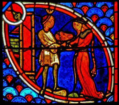 Une scène de la vie de Saint Jean-Baptiste : Salomé reçoit la tête de Jean-Baptiste - French School