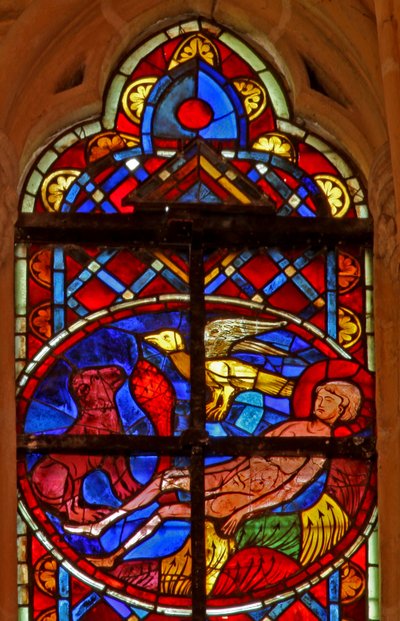 Corps de Saint Vincent gardé par un corbeau - French School