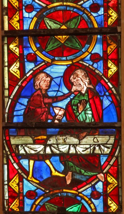 Scène de la vie de Saint Thomas : le saint à un banquet de mariage pour la fille du roi d