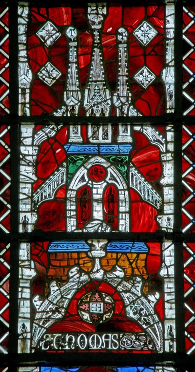 Fenêtre w219 représentant un dais - French School