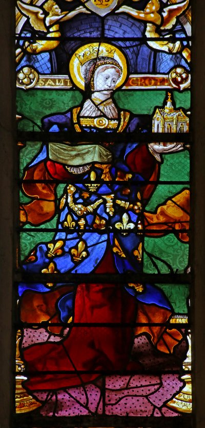 Fenêtre w21 représentant Sainte Clotilde - French School
