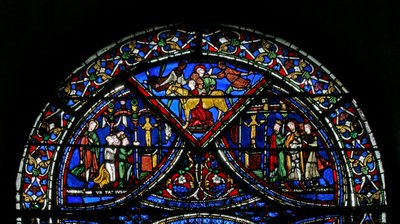 Scènes de la vie de Saint Eustache : il est martyrisé avec sa famille dans le Taureau d