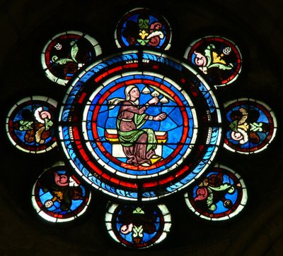Fenêtre w235 représentant les Arts Libéraux : Musique (principalement moderne) - French School
