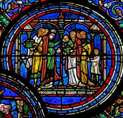 Saint Thomas Becket confirmant des enfants - French School