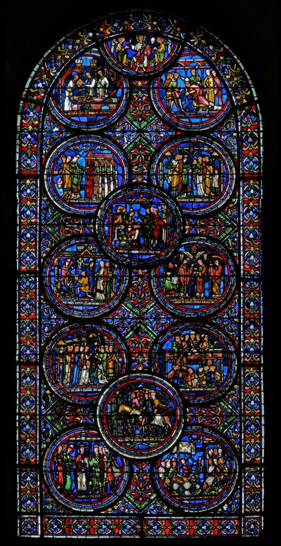 Fenêtre w23 représentant la fenêtre de Saint Thomas Becket - French School