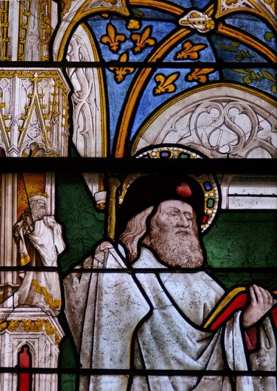 Vitrail w25 représentant Saint Jacques - French School