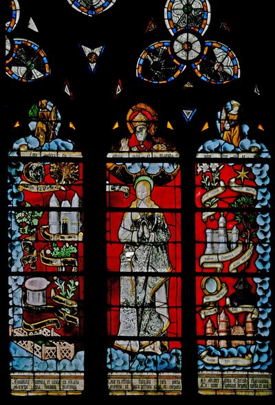 Fenêtre w27 représentant la Litanie de la Vierge - French School