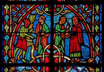 Fenêtre w2 représentant une scène de l