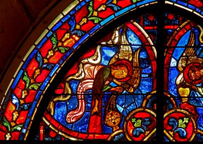 Fenêtre w2 représentant des anges - French School