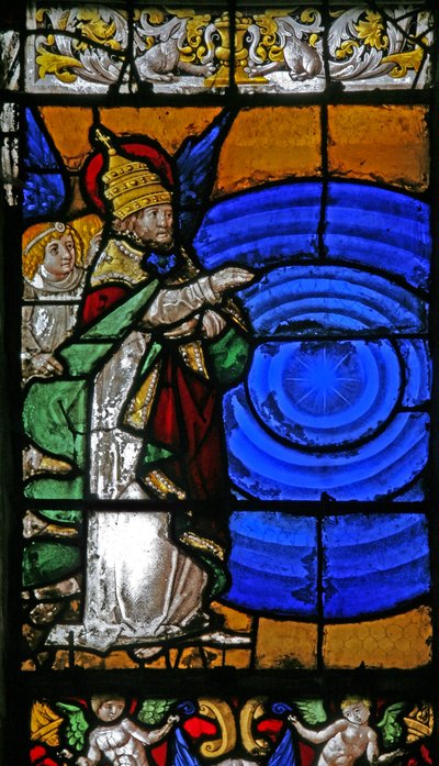 Fenêtre w2 représentant la Création du Firmament - French School